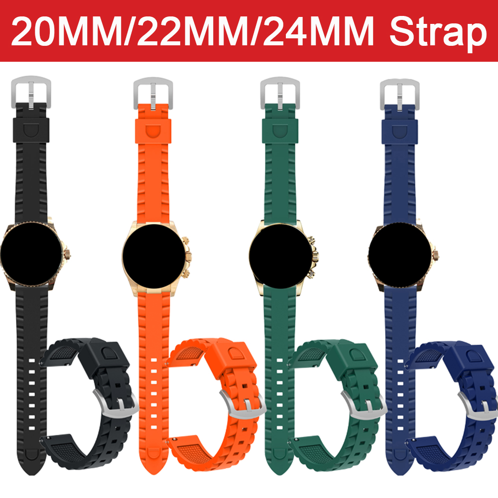 Soft Silicone Strap For 20mm 2 - огляд і ціна Silicone Watch Band 22Mm