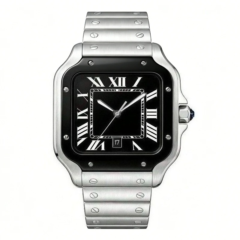 New Luxury Men's Quartz Watch  - огляд і ціна Cartier Watch Santos