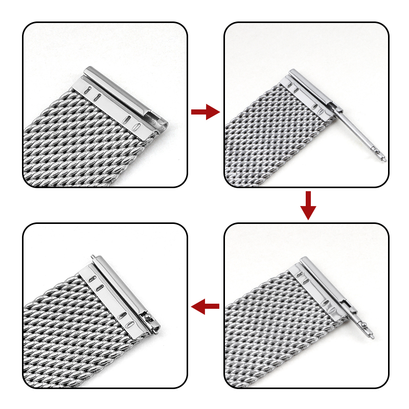 18mm 20mm 22mm 24mm Bands Univ - огляд і ціна Mesh Strap Metal
