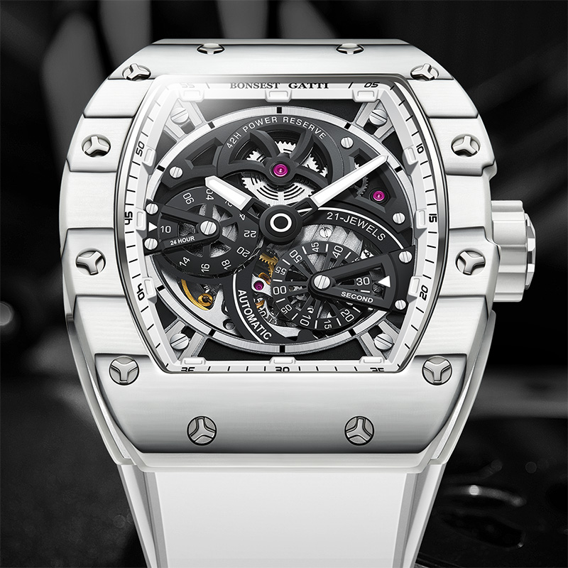 BONEST GATTI Men's Mechanical  - огляд і ціна Rubber Strap Diver