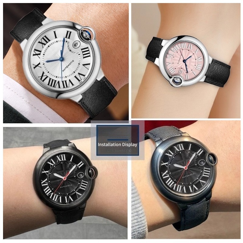 Nylon canvas watchband for BAL - огляд і ціна Cartier Watch Ballon Bleu