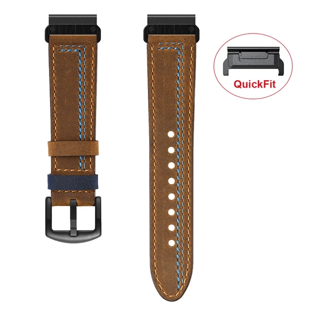 22mm 26mm Genuine Leather Stra - огляд і ціна Leather Strap Quick Release