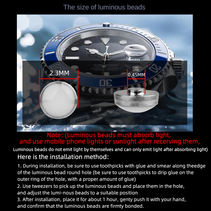 2.3x0.45mm Luminous pip For Se - огляд і ціна Rolex Watch Daytona