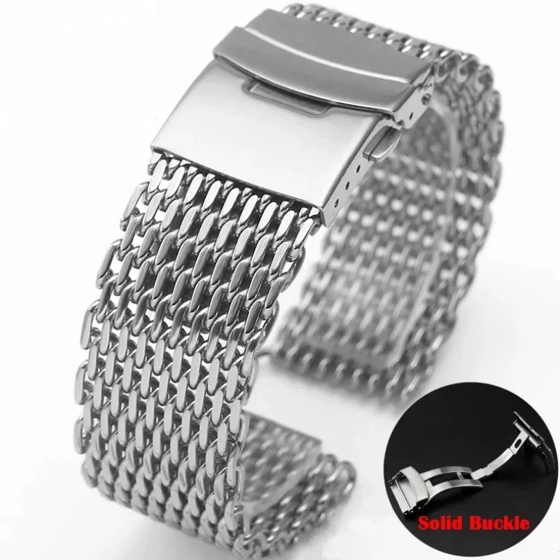 18/20/22/24mm Mesh Solid Stain - огляд і ціна Mesh Strap Metal