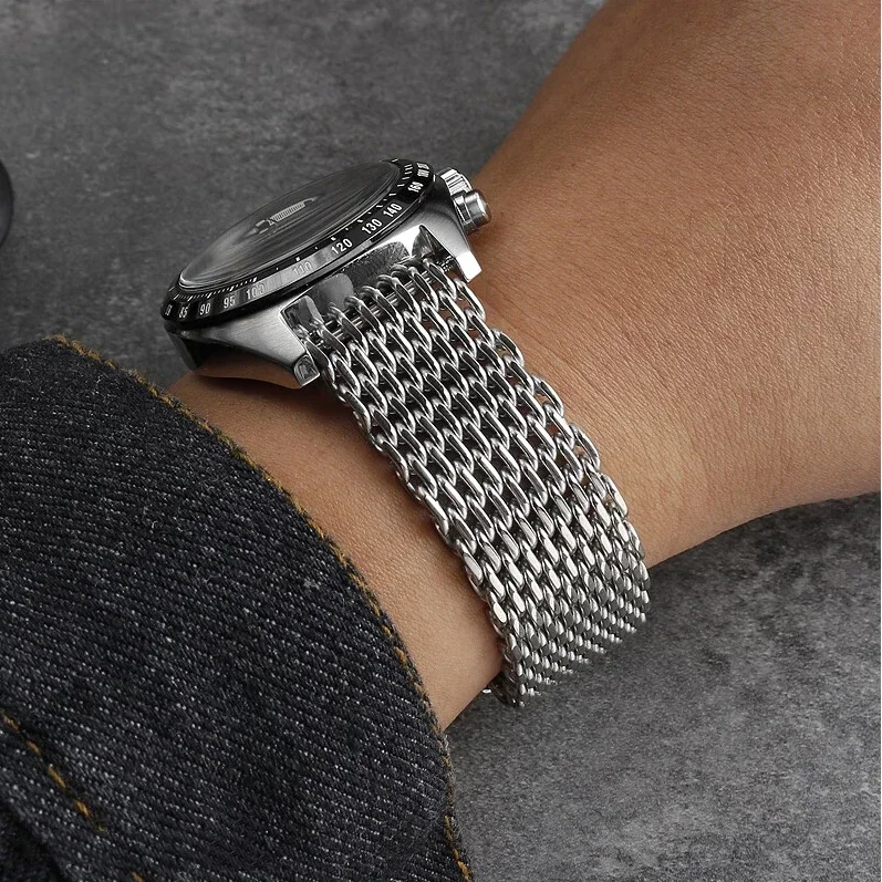 18/20/22/24mm Mesh Solid Stain - огляд і ціна Mesh Strap Metal