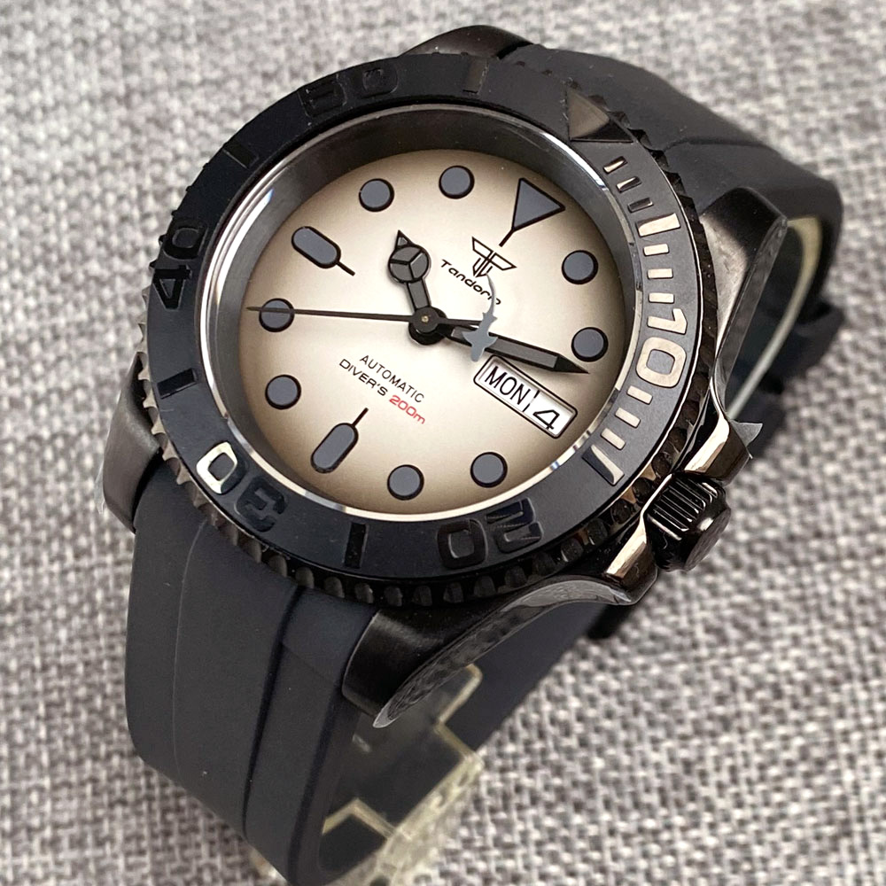 Tandorio 200M Waterproof NH36A - огляд і ціна Rubber Strap Diver