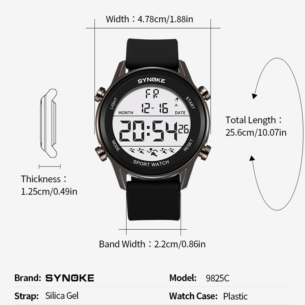Digital Watches For Men Waterp - огляд і ціна Rubber Strap Diver