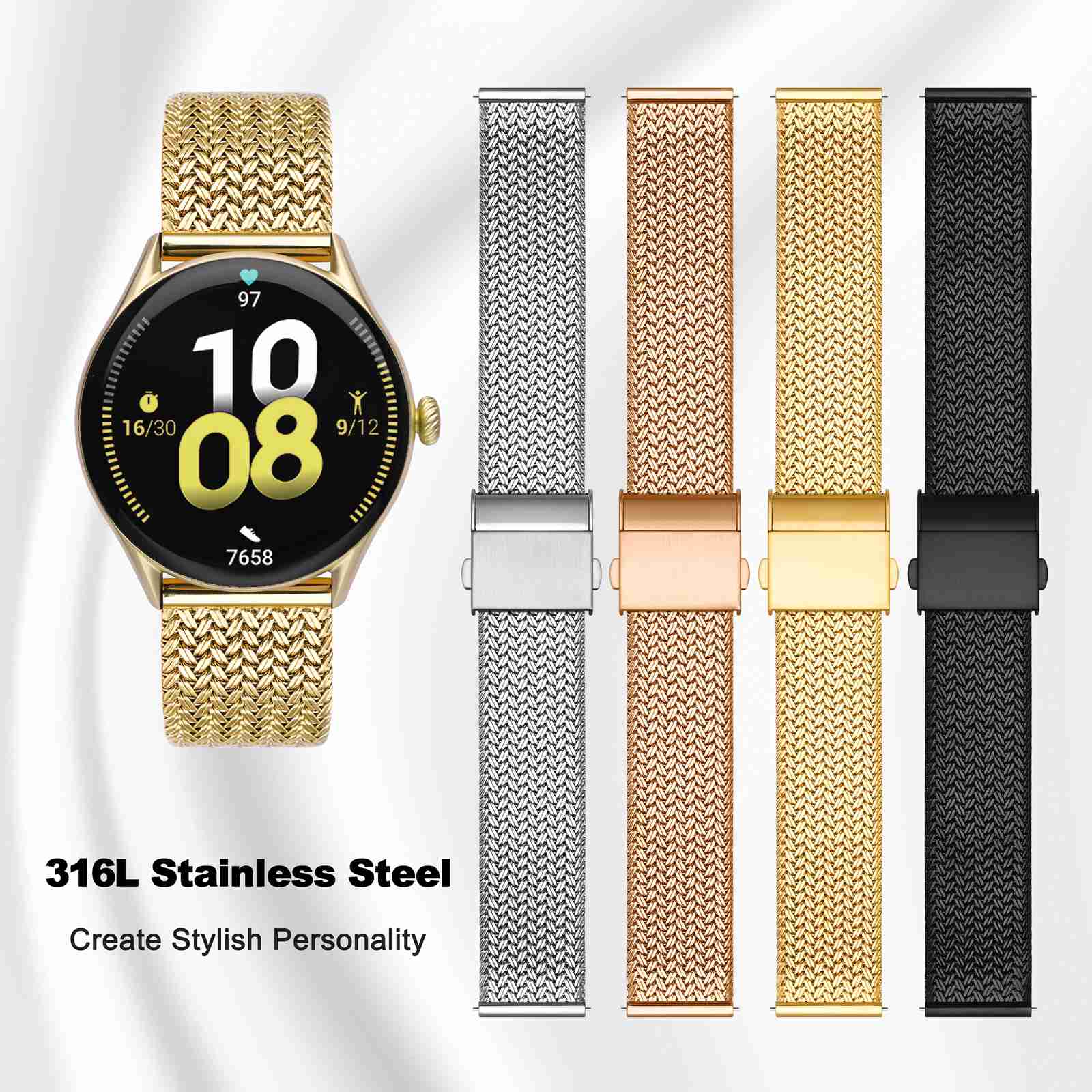 WOCCI Metal Watch Bands 316L S - огляд і ціна Mesh Strap Metal